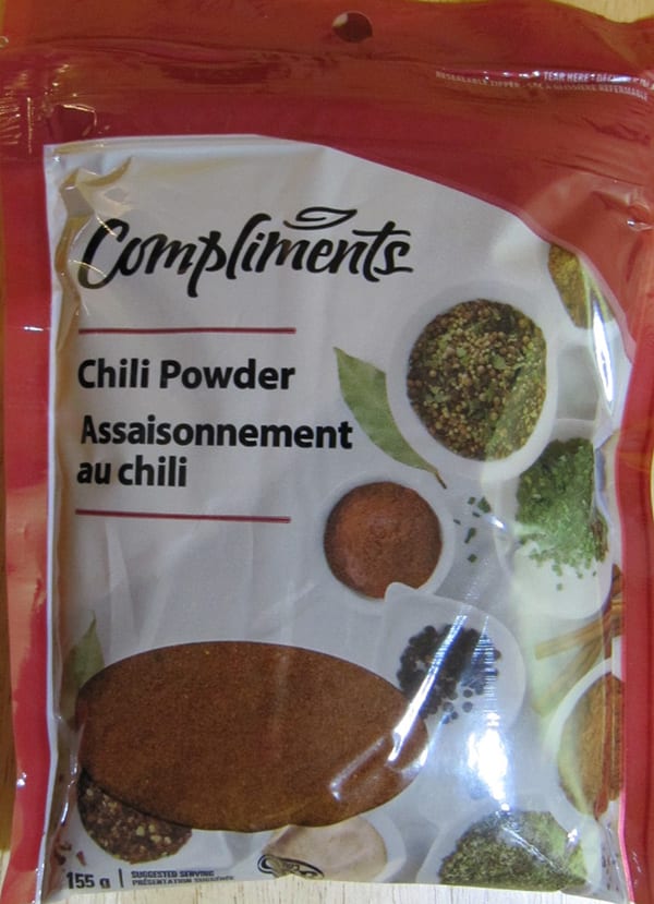 Food Recall Warning (salmonella) Compliments brand Chili Powder