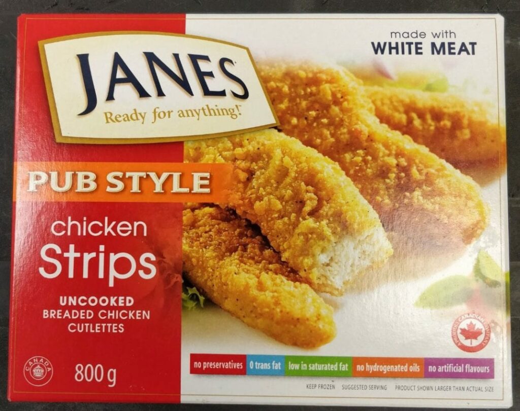 Updated Food Recall Warning (Salmonella) – Janes brand Pub Style Chicken Strips